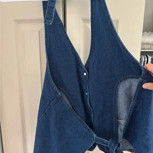 Princess Polly Hills Halter Denim Top - Picture 6 of 6